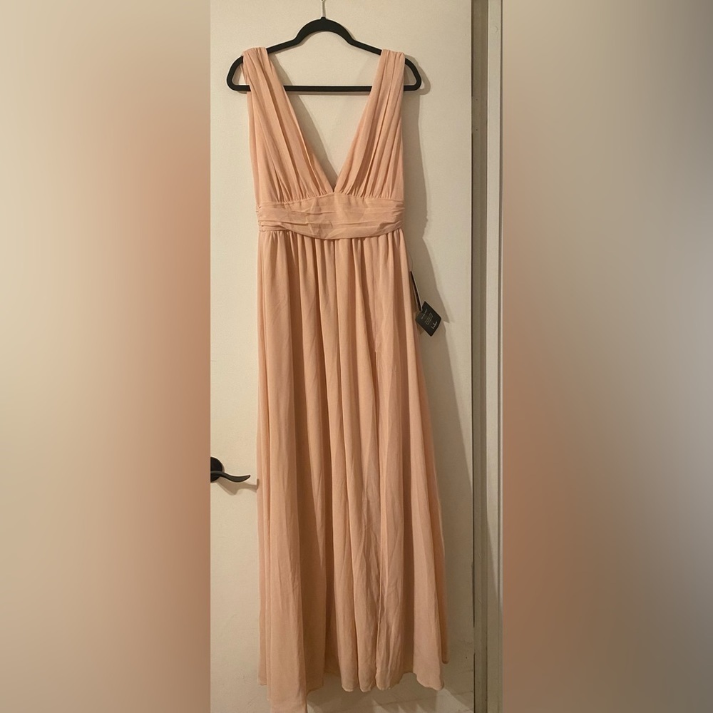 Lulus Heavenly Hues Blush Maxi Dress Gown - Picture 4 of 13